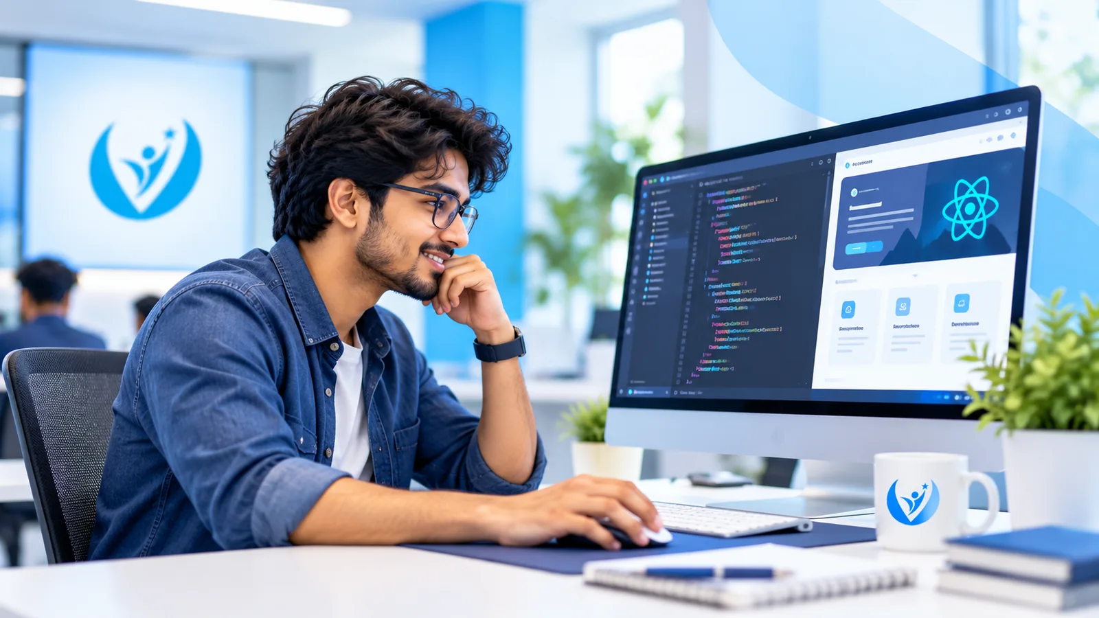 React JS concept illustration